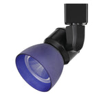 Benzara BM220672 Metal and Frosted Polycarbonate Led Track Fixture, Blue and Black