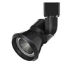 Benzara BM220673 Metal Frame Led Track Fixture with Conical Shade, Black