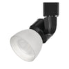 Benzara BM220684 Metal and Frosted Polycarbonate Led Track Fixture, White and Black
