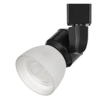 Benzara BM220684 Metal and Frosted Polycarbonate Led Track Fixture, White and Black