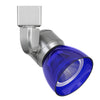 Benzara BM220687 Metal and Clear Polycarbonate Led Track Fixture, Blue and Silver