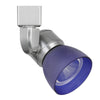 Benzara Metal and Frosted Polycarbonate Led Track Fixture, Blue and Silver