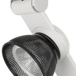 Benzara BM220692 12W Integrated Led Metal Track Fixture with Mesh Head, White and Black