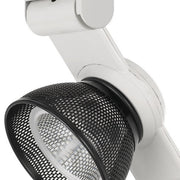 Benzara BM220692 12W Integrated Led Metal Track Fixture with Mesh Head, White and Black