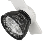 Benzara BM220692 12W Integrated Led Metal Track Fixture with Mesh Head, White and Black