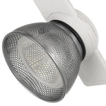 Benzara BM220693 12W Integrated Led Metal Track Fixture with Mesh Head, Gray and Black