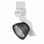 Benzara BM220694 12W Integrated Led Metal Track Fixture with Mesh Head, Black and White