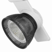 Benzara BM220694 12W Integrated Led Metal Track Fixture with Mesh Head, Black and White