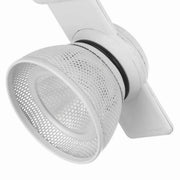 Benzara BM220696 12W Integrated Led Metal Track Fixture with Mesh Head, White