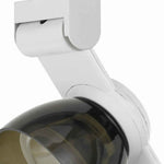 Benzara BM220697 12W Integrated Led Metal Track Fixture with Oval Shape Head,White and Brown