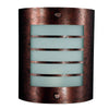 Benzara 18W Wall Lamp with Acrylic Plate and Cut Out Frame, Rustic Brown and White