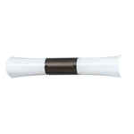 Benzara Elongated Vanity Light with Frosted Acrylic Plate, Set of 4,White and Brown