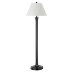 Benzara Metal Floor Lamp with with Pedestal Leg and Tapered Shade, Black and White
