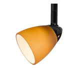 Benzara BM220742 Hand Blown Glass Shade Track Fixture with Metal Frame, Yellow and Black