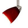 Benzara BM220748 Hand Blown Glass Shade Track Light Head with Metal Frame, Red and Silver