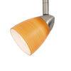 Benzara BM220752 Hand Blown Glass Shade Track Light Fixture with Metal Frame, Orange