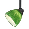 Benzara BM220759 Hand Blown Glass Shade Track Light Head with Metal Frame, Green and Bronze