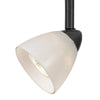 Benzara BM220761 Metal Frame Glass Shade Track Light Fixture,Set of 4,White and Dark Bronze