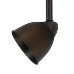 Benzara BM220765 Rustic Round Metal Shade Track Light Head and Frame, Bronze