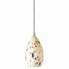 Benzara 1 Light Glass Shade Pendant Lighting with Canopy, Set of 4,Cream and Chrome