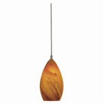 Benzara Transitional Pendant Lighting with Glass Shade,Set of 4, Orange and Chrome
