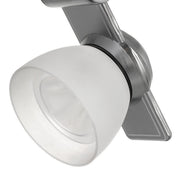 Benzara BM220776 12W Integrated Led Track Fixture with Polycarbonate Head, Silver and White