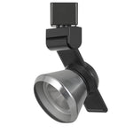 Benzara 12W Integrated Led Metal Track Fixture with Cone Head, Black and Silver