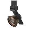 Benzara BM220784 12W Integrated Led Metal Track Fixture with Cone Head, Black and Bronze
