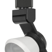 Benzara BM220785 12W Integrated Led Metal Track Fixture with Cone Head, Black and White