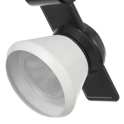 Benzara BM220785 12W Integrated Led Metal Track Fixture with Cone Head, Black and White