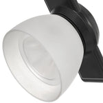 Benzara BM220792 12W Integrated Led Track Fixture with Polycarbonate Head, Black and White