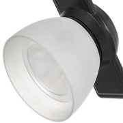 Benzara BM220792 12W Integrated Led Track Fixture with Polycarbonate Head, Black and White