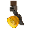 Benzara BM220793 12W Integrated Led Track Fixture with Polycarbonate Head, Bronze and Yellow