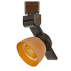 Benzara BM220794 12W Integrated Led Track Fixture with Polycarbonate Head, Bronze and Orange