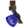 Benzara BM220795 12W Integrated Led Track Fixture with Polycarbonate Head, Bronze and Blue