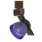 Benzara 12W Integrated Metal and Polycarbonate Led Track Fixture, Bronze and Blue