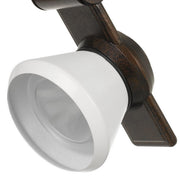 Benzara BM220801 12W Integrated Led Metal Track Fixture with Cone Head, Bronze and White