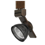 Benzara BM220802 12W Integrated Led Metal Track Fixture with Mesh Head, Bronze and Black