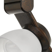 Benzara BM220808 12W Integrated Led Track Fixture with Polycarbonate Head, Bronze and White