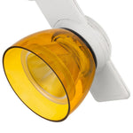 Benzara BM220809 12W Integrated Led Track Fixture with Polycarbonate Head, White and Yellow