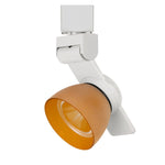 Benzara BM220810 12W Integrated Led Track Fixture with Polycarbonate Head, White and Orange