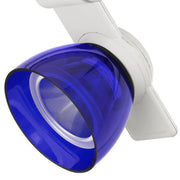 Benzara BM220811 12W Integrated Led Track Fixture with Polycarbonate Head, White and Blue