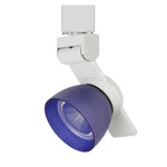 Benzara BM220812 12W Integrated Metal and Polycarbonate Led Track Fixture, White and Blue