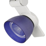Benzara BM220812 12W Integrated Metal and Polycarbonate Led Track Fixture, White and Blue
