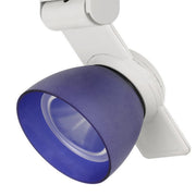 Benzara BM220812 12W Integrated Metal and Polycarbonate Led Track Fixture, White and Blue