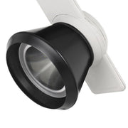 Benzara BM220813 12W Integrated Led Metal Track Fixture with Cone Head, White and Black