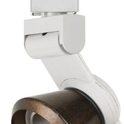 Benzara BM220816 12W Integrated Led Metal Track Fixture with Cone Head, White and Bronze