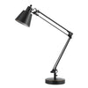 Benzara 60W Metal Task Lamp with Adjustable Arms and Swivel Head, Set of 2, Black