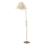 Benzara 3 Way Metal Floor Lamp with and Adjustable Height Mechanism, Gold