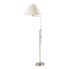 Benzara 3 Way Metal Floor Lamp with and Adjustable Height Mechanism, Silver